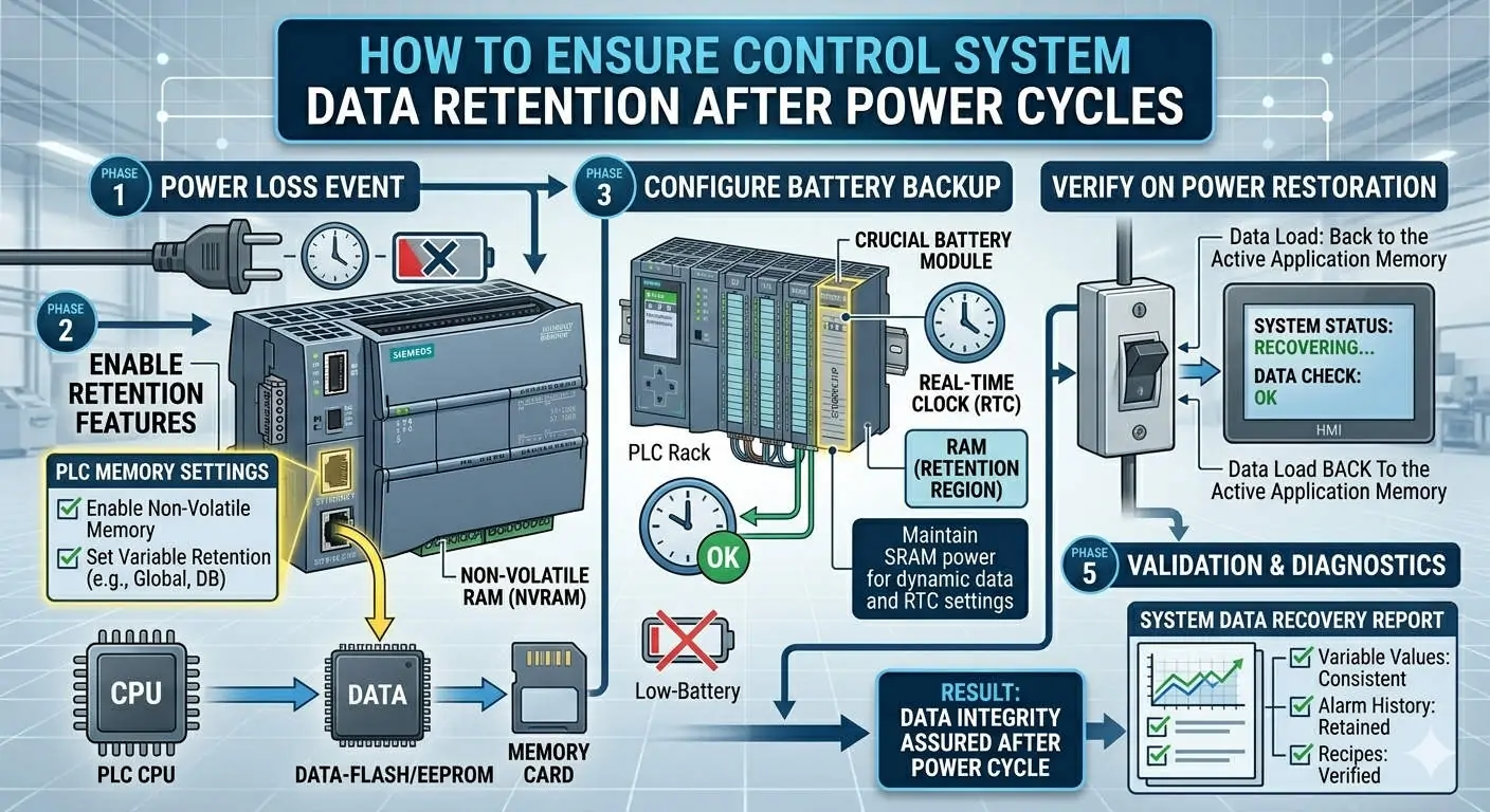 How to Ensure Control System Data Retention After Power Cycles