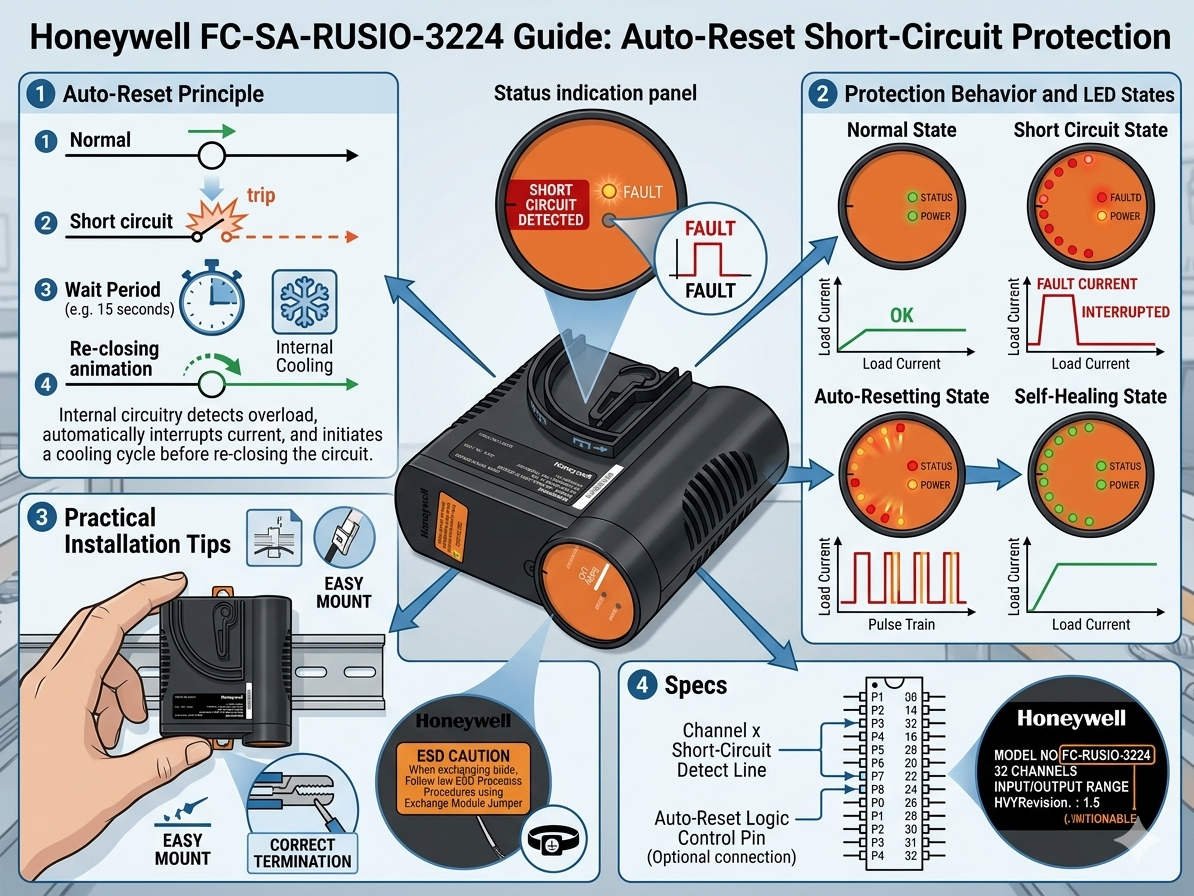Honeywell FC-RUSIO-3224 Guide Auto-Reset Short-Circuit Protection