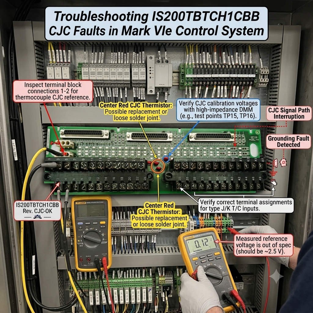 Troubleshooting IS200TBTCH1CBB CJC Faults in Mark VIe